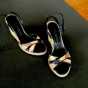 Authentic Burberry Wedge Sandals